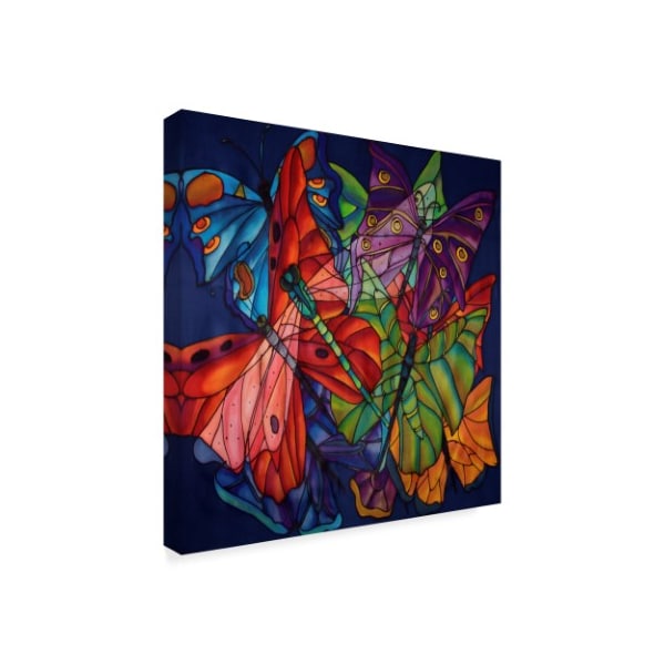 Holly Carr 'Dragonflies And Butterflies' Canvas Art,18x18